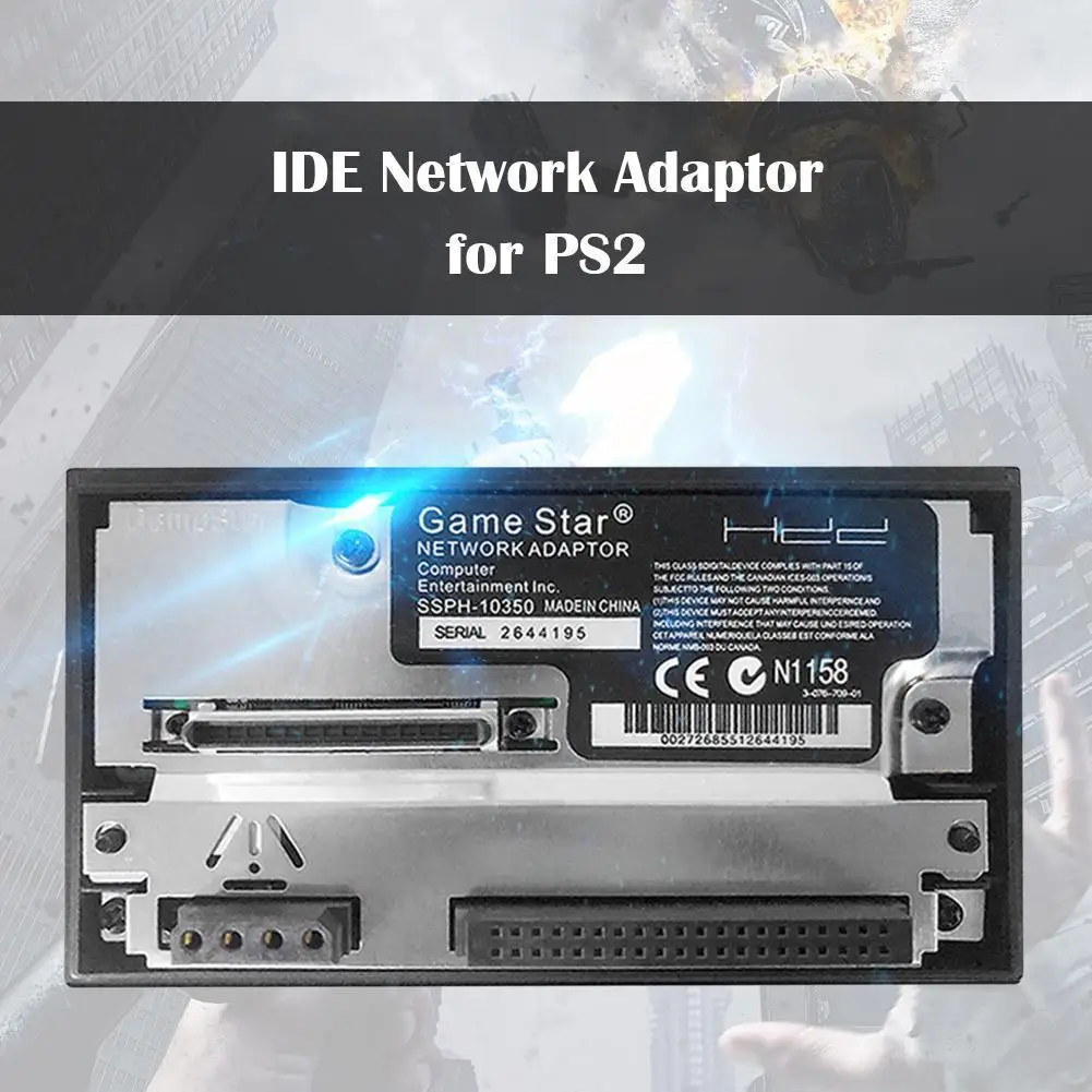 Network Card Elements for SATA/IDE PS2 Game Console Lightweight Game Playing 2.5/3.5 inch SATA Socket HDD Adapter