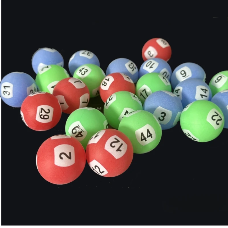 1-49 Red, Blue, and Green Dual Color Six in One Lottery Ball Number Table Tennis Lottery Ball Lottery Machine Lottery Drawing