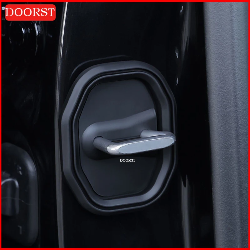 Car Door Lock Buckle Shockproof Silicone Protection Cover For Mercedes Benz A CLA AMG Class W177 C118 Interior Accessories