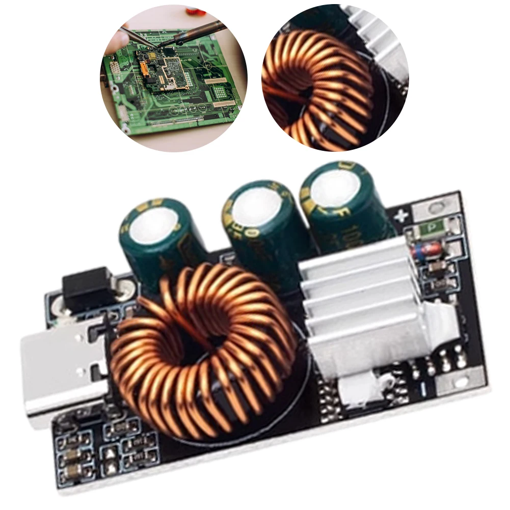 QC3.0 DIY 고속 충전기 스텝다운 모듈 DC 5-32V 24W USB/타입 C 비상 충전 모바일폰용 애플 화웨이 MTK 삼성용