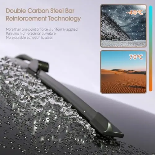 

Front Windshield Wiper Blades For Toyota C-HR 2018–2024, 26 Inch And 16 Inch, 2 Pieces, All-Season Water Repellent Design