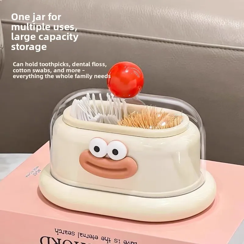 New 2026 Creative Toothpick Holder Home Living Room Desktop Creative Personalized Dental Floss Can Cotton Swab Storage Holder
