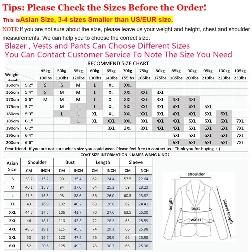 Jacket Vest Pants Single-breasted Slim Mens Suit Business Casual Work Professional Wear Wedding Groomsmen Suit 3pcs and 2pcs Set