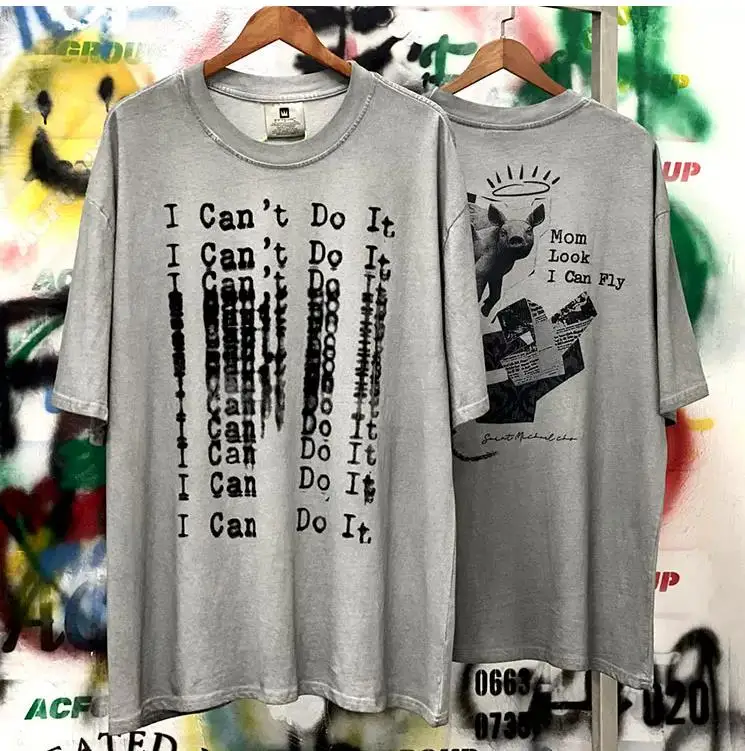 New Men Saint I Can't Do it T Shirts T-Shirt Hip Hop Skateboard Street Cotton T-Shirts Tee Top US size A346