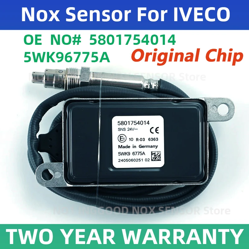 

5WK96775A 5801754014 5WK9 6775A NEW NOX Sensor Nitrogen Oxygen Sensor 24V Compatible with IVECO Truck Part High Quality Chip