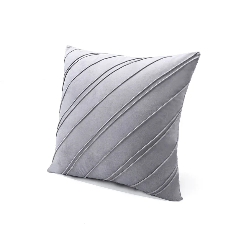 1PC Solid colour velvet plaid pillow set sofa cushion office lumbar cushion lumbar protection Dutch velvet bedside cushions