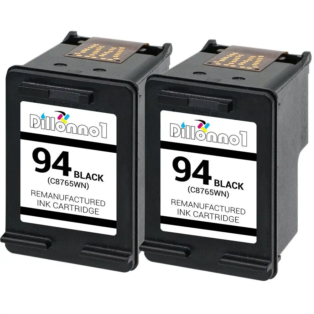 Encre 2pk pour HP 94 C8765WN, pour Deskjet série 460 6520 6540 6620 6830 6840 9800