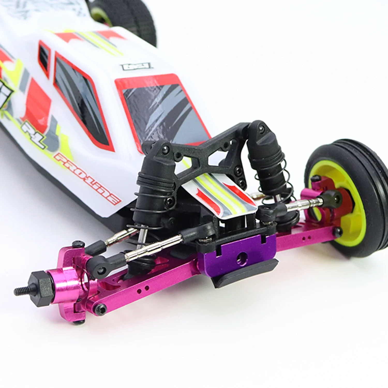 Metall-Aufhängungsarme Achsschenkel C-Naben CVD-Welle für 1/24 Losi Micro B Rc Auto 2WD Wltoys 244016 Chassis-Platten-Upgrades – Detail 4