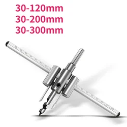 1pcs 30-120/200/300mm Adjustable Hole Opener Circle Hole Cutter Circle Hole Saw Aircraft Type Wood Drill Bit DIY Tool