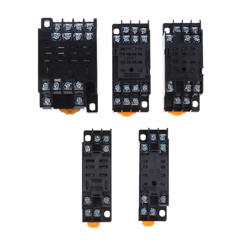 Socket Base for Small and Intermediate Relays: 8/11/14 Pins, PYF08A PYF11A PYF14A PTF08A PTF14A