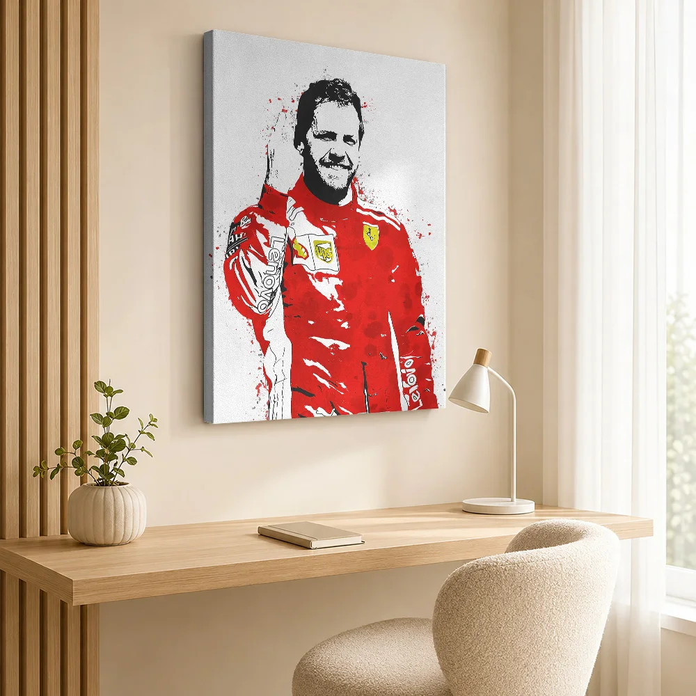 Sebastian Vettel Framed Canvas Poster Customized Modern Aesthetic Wall Paintings Decoration for Dining Room Home Ready to Hang