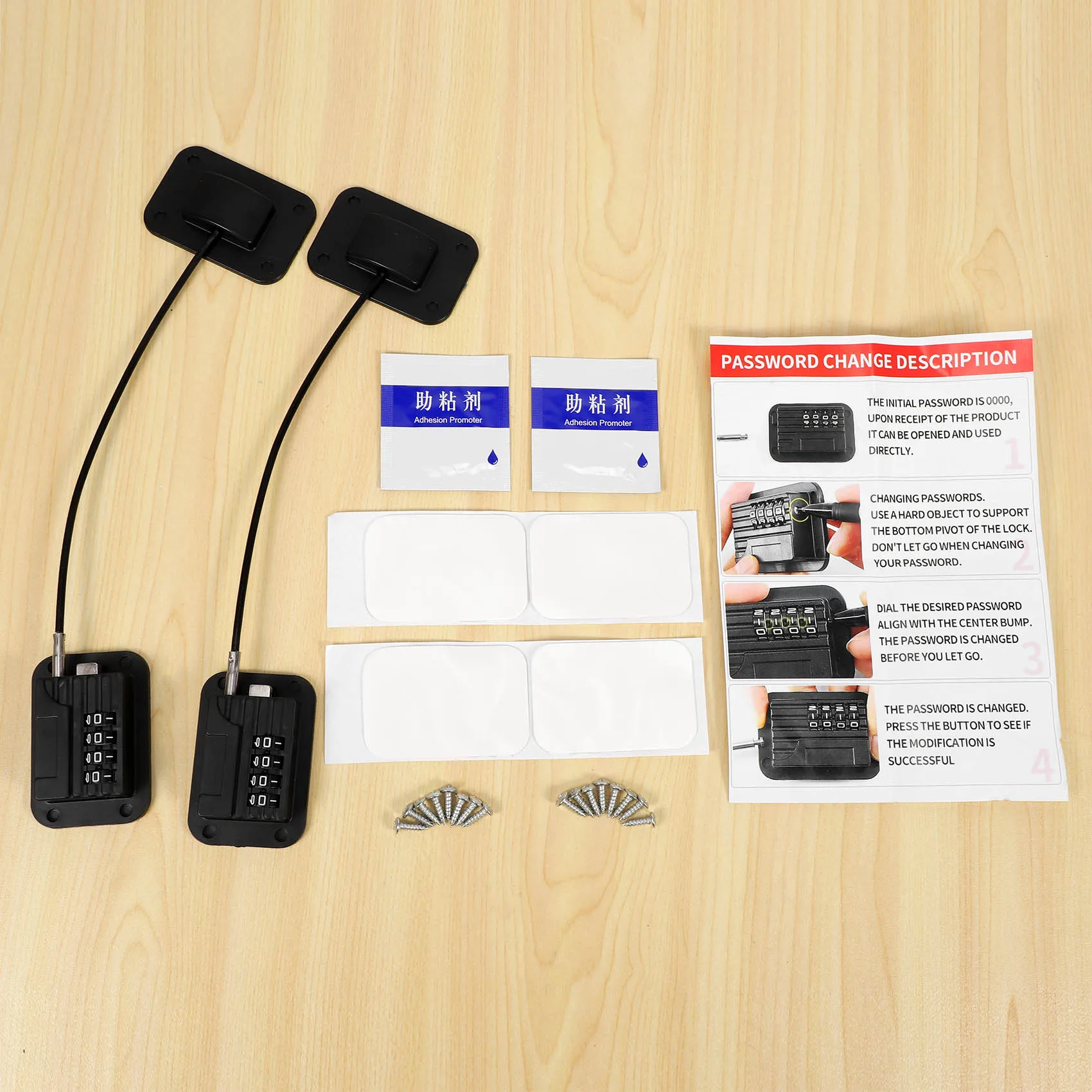 

2 Pack Refrigerator Lock Combination Coded,Fridge Lock For Kids Safe, Child Safety Cabinet Window Locks, Baby Door Lock-B64A