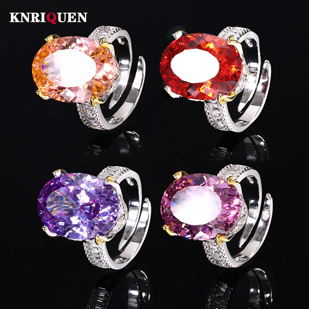 

Charms 13*18MM Ruby Pink Quartz Tourmaline Amethyst Rings Gemstone Party Fine Jewelry for Women Famale Accessories Bithday Gift