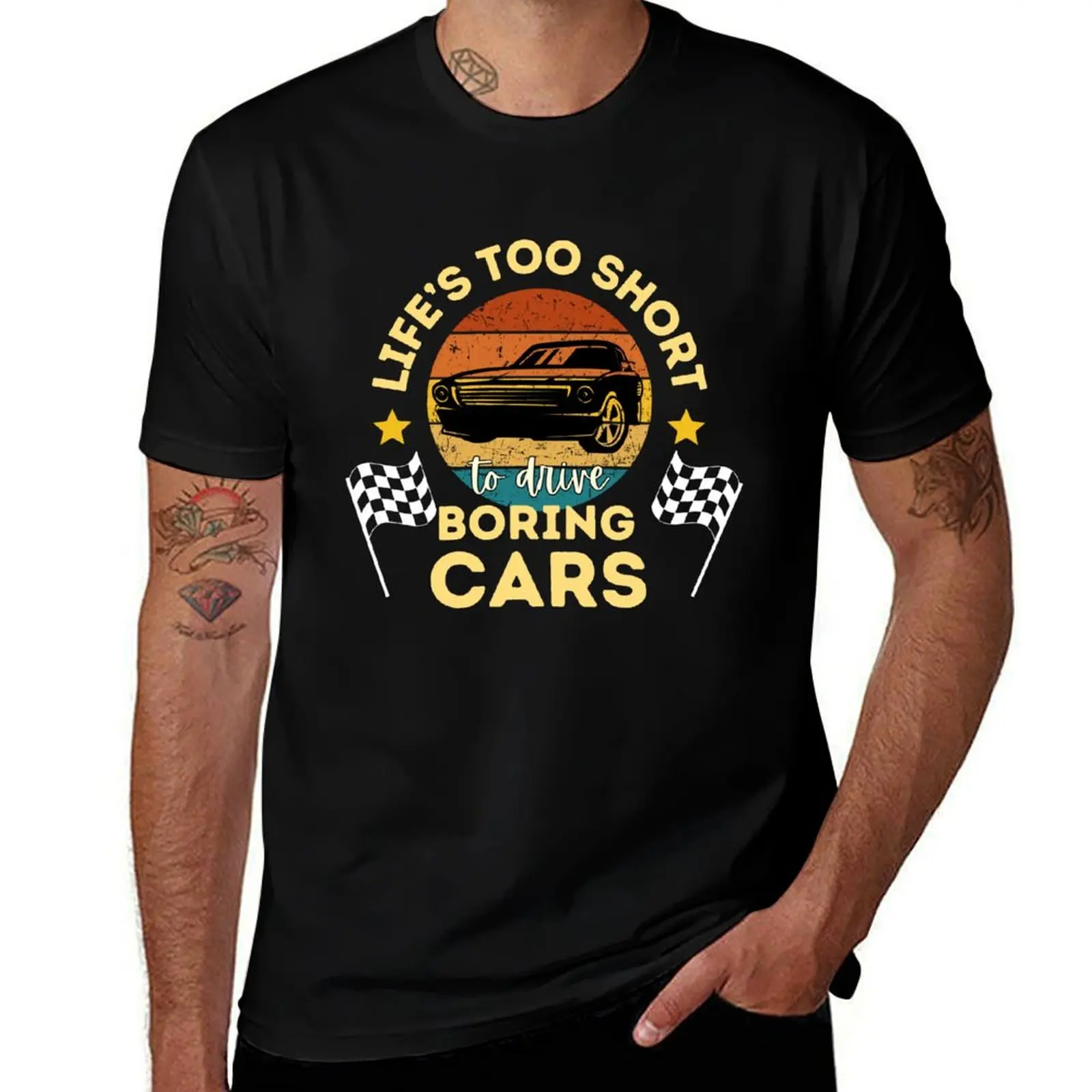 Life's Too Short To Drive Boring Cars Funny saying for car lovers - Cool T-Shirt Christmas Theme Tee Top T-Shirt
