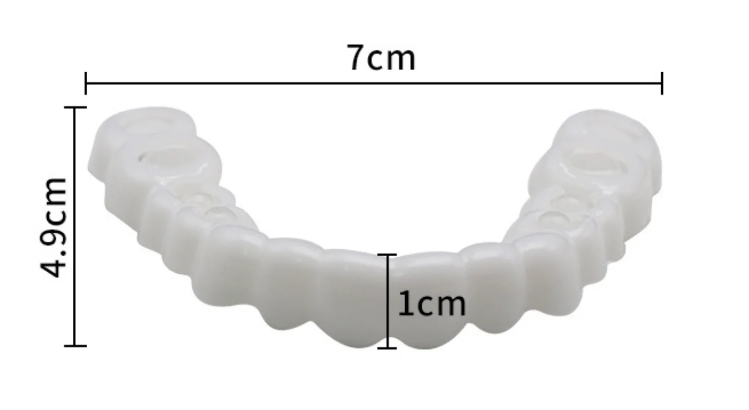 2 Sets =4 pieces  Instant Perfect Smile Teeth Teeth Veneers Whitening Cosmetic Denture Fake Tooth Cover Oral Hygiene Tools