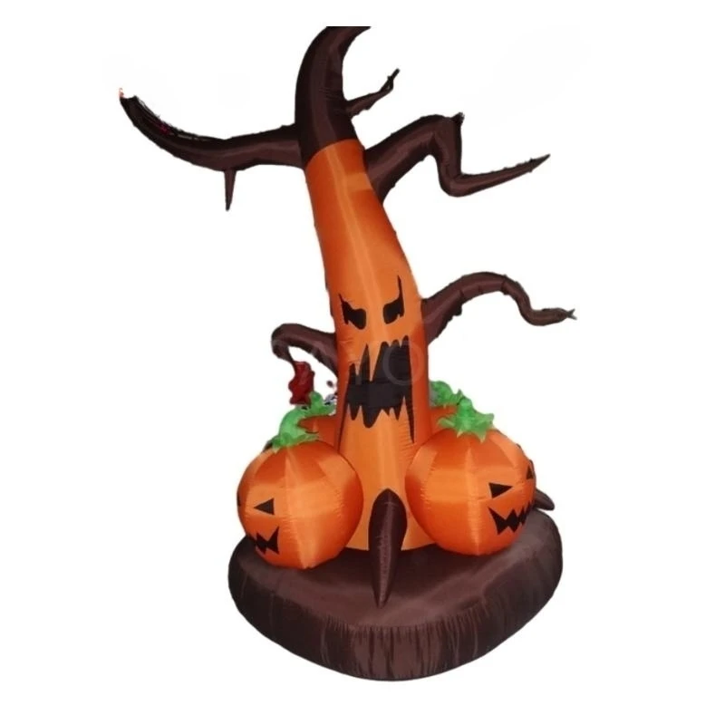 6.56ft Inflatable Halloween Pumpkin Tree Model Decoration Inflatable Halloween Tree Lighting With Pumpkins For Party Shows