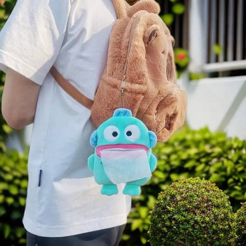 

Sanrio Hangyodon Plush Portable Tissue Hanging Ornament Compact and Exquisite Backpack Desktop Decoration Friend Birthday Gift ﻿
