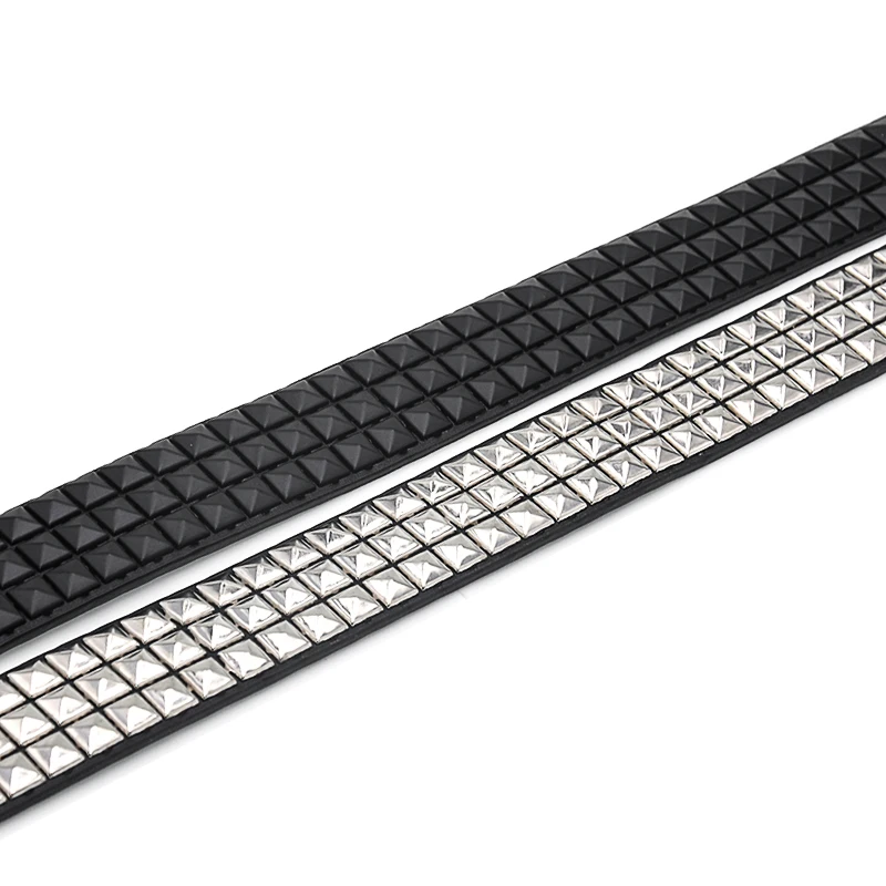 Pyramid Fashion Rivet Belt Men&Women\'s Studded Belt Punk Rock With Pin Buckle Drop Shipping Black