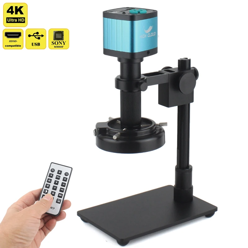 

48MP 4K 2K 1080P HDMI VGA USB Industrial Video Digital Microscope Camera 1-150X Zoom C Mount Lens For PCB Phone Repair Soldering