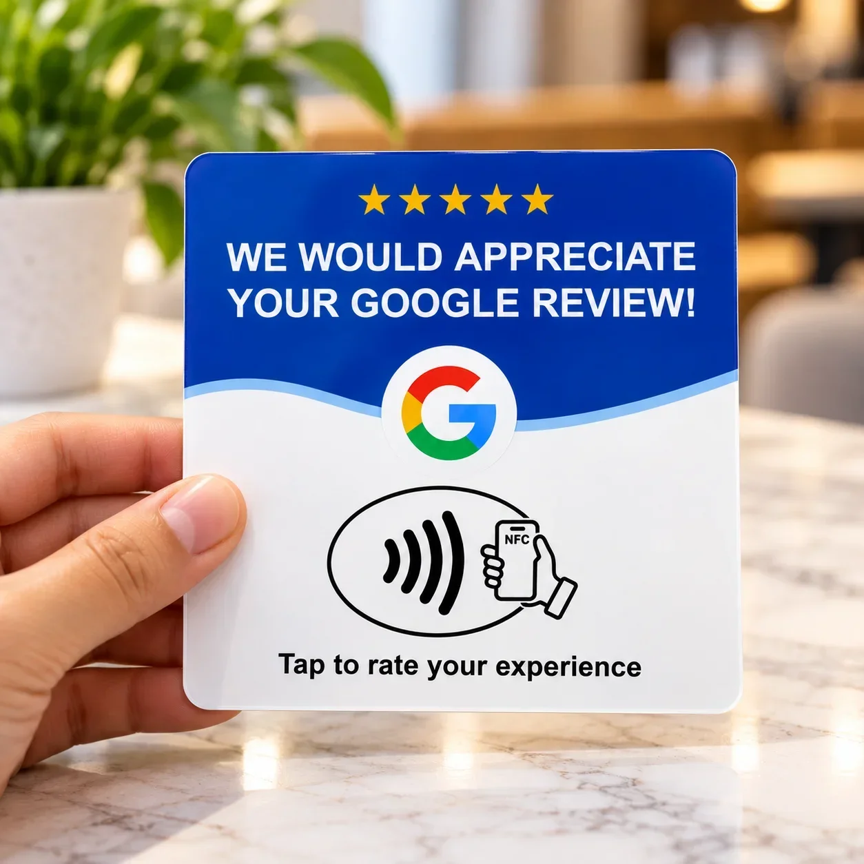 10pcs NFC Review Plate Tags Card Business Desktop Sticker Social Media RFID Cards for Google Reviews Card