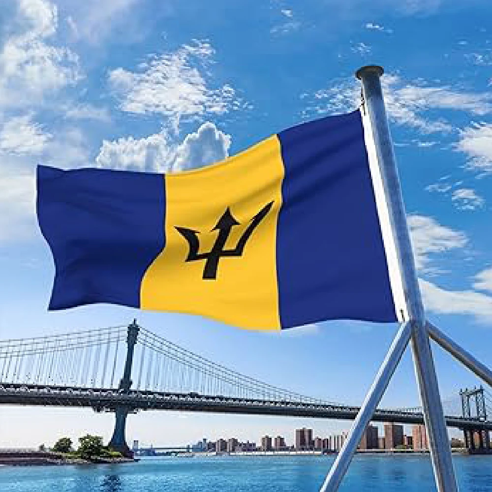 FLAGLINK 90x150 CM Barbados Flag  For Decoration