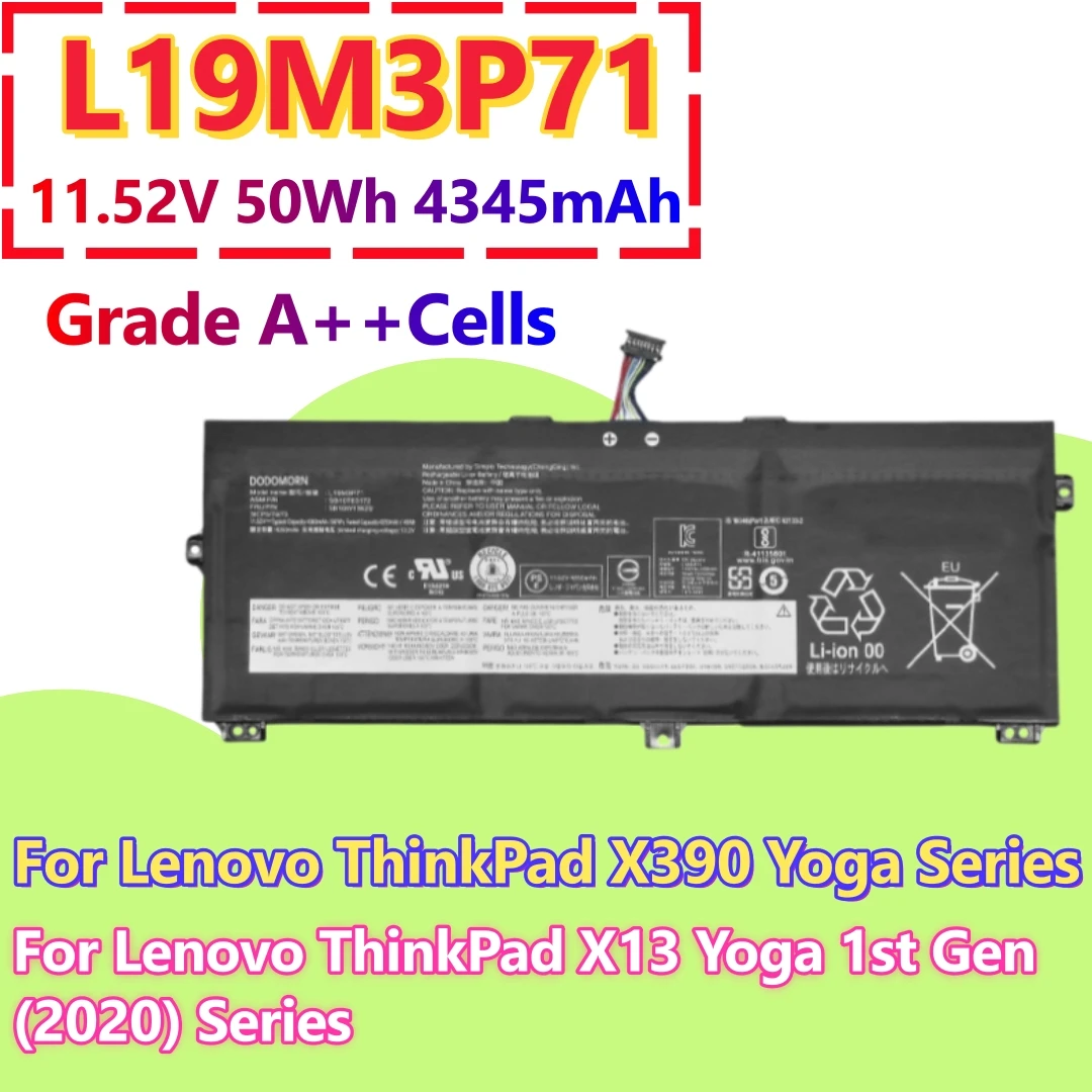 Factory Direct L18L3P72 L19M3P71 Laptop Battery For Lenovo ThinkPad X390 Yoga X13 Yoga Gen1 L18M3P72 SB10K97659 Grade A Cell