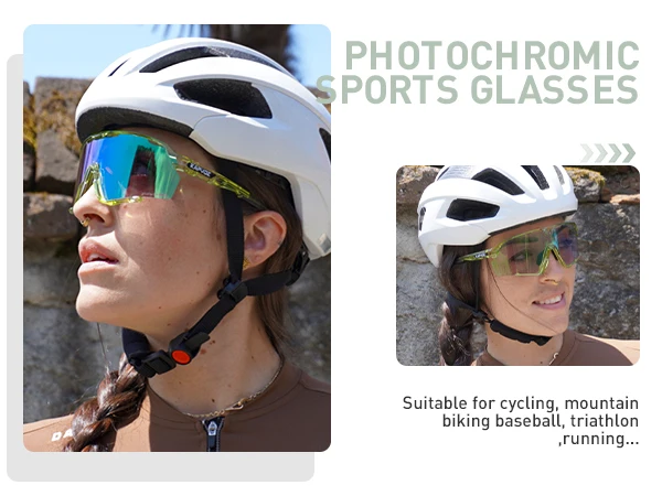 KAPOVE Neue Photochrome Outdoor Road Fahrrad Sport MTB Radfahren Sonnenbrille UV400 Radfahren Brillen Männer Frauen Reiten HiKing Gläser – Detail 2