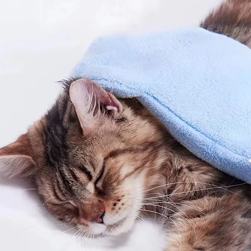 1/2Pcs Pet Grooming Gloves Quick Drying Dog Cat Bathing Towel Double Sided Soft Microfiber Puppy Kitten Bathing Cleaning Tools