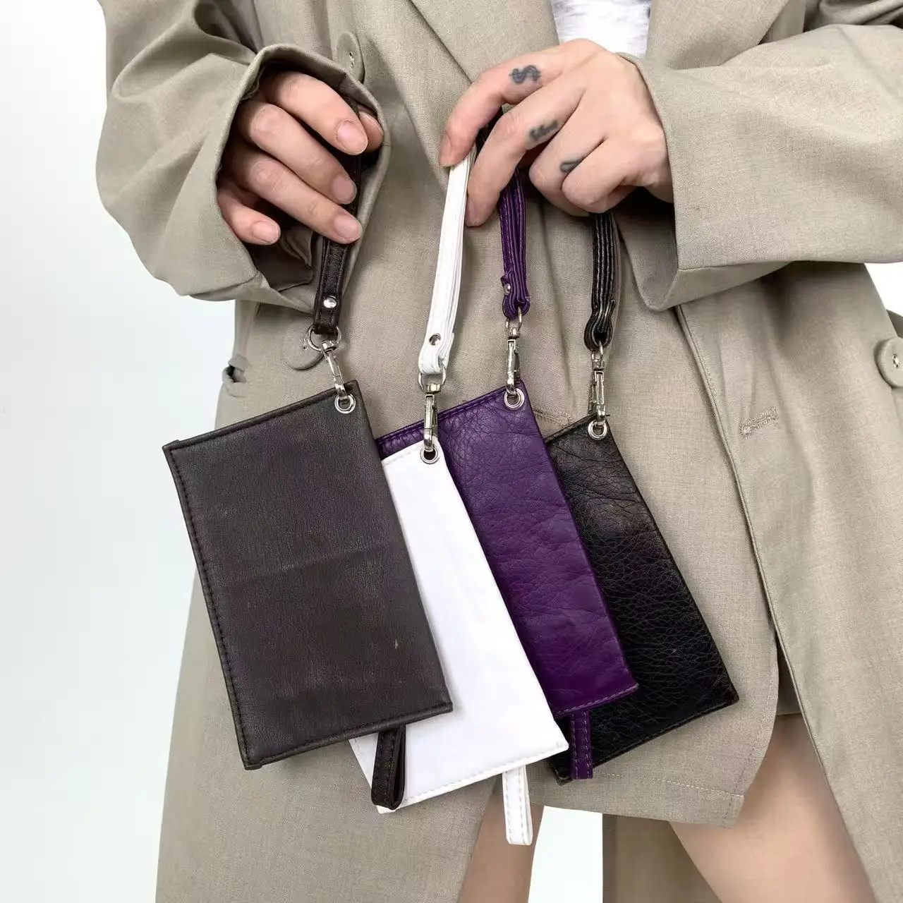 Y2K Vintage passende kleine Kleingeldtasche, große Tasche mit würziger Mädchen-Straßenpersönlichkeit, kleine Kartentasche mit Riemen