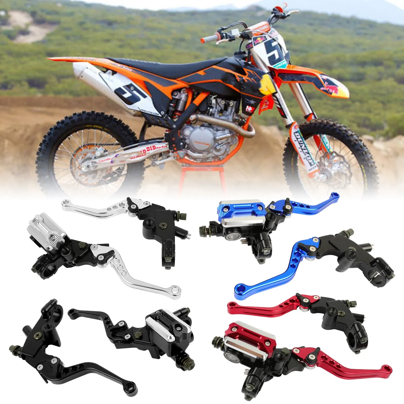Universeller 7/8 Zoll 22 mm Lenker Bremshebel Motorrad CNC Bremshebel Kupplungshebel Set für Honda Kawasaki Suzuki Yamaha