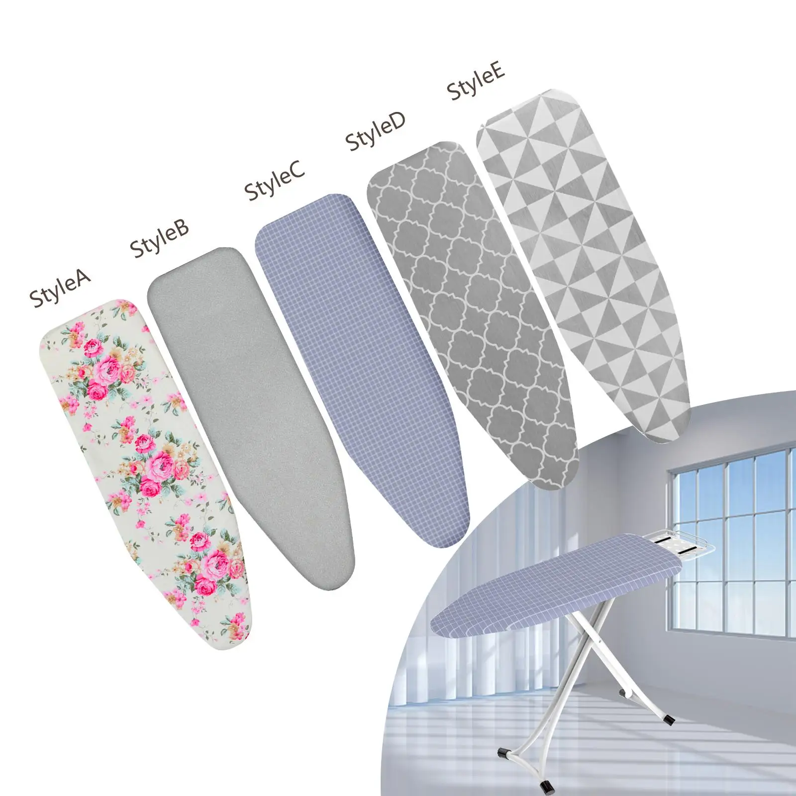 Elastic Ironing Board Cover Resists Scorching Heat Insulation Stain Resistant Ironing Table Cover Protector Laundry Supplies