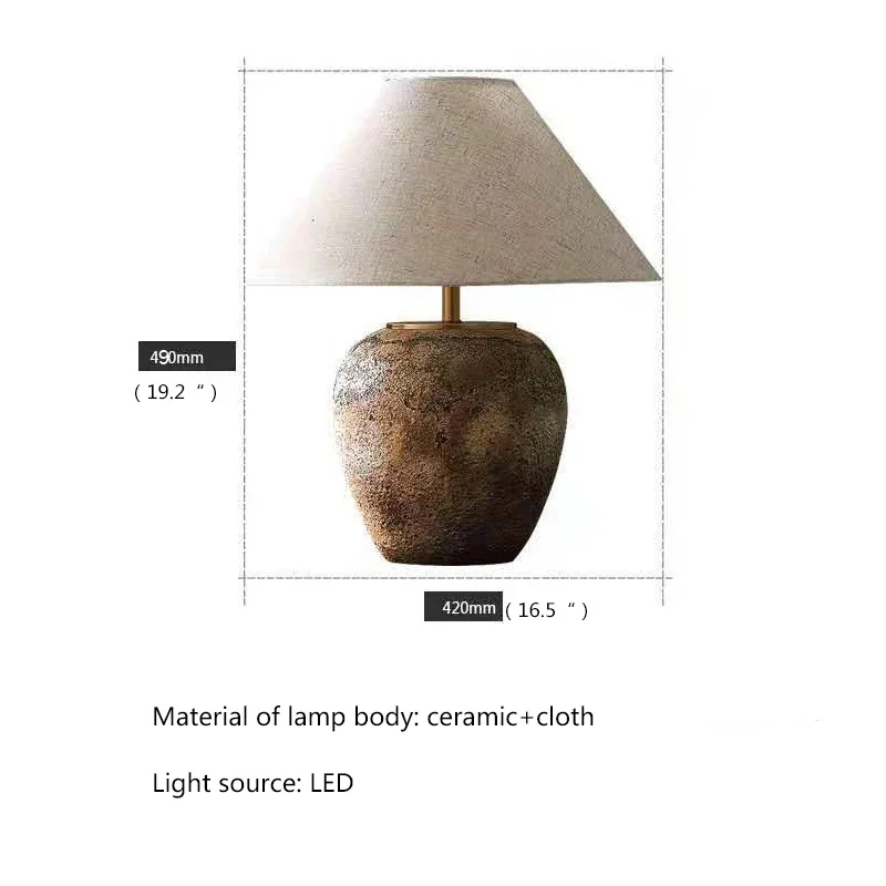 TYLA A Chinese Table Lamps LED Creative Retro Ceramic Pot Desk Light for Home Living Room Hotel Club Ornament Decor