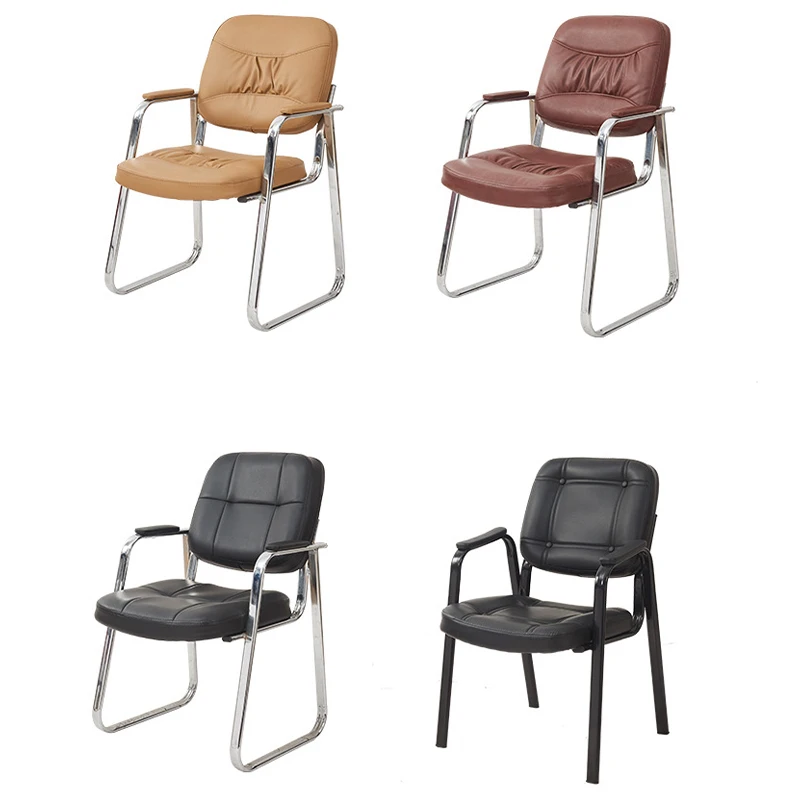 

Manufacturers supply cheap modern office furniture metal chairs leather upholstered armchairs