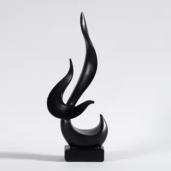 Vilead 23公分抽象火焰雕塑金色火焰雕像樹脂黑白擺飾現代普普藝術餐桌架裝飾 10 最佳銷售 普普藝術雕像 - №10