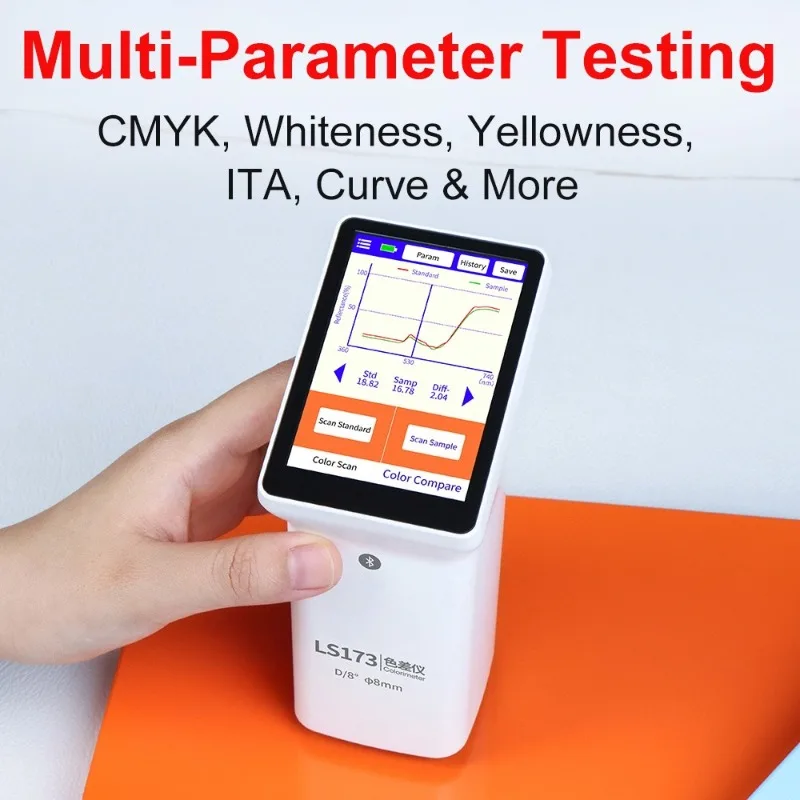 LS173 مقياس الألوان المحمول D/8 بانتون NCS ▽   مقياس الألوان الرقمي لنظام الألوان