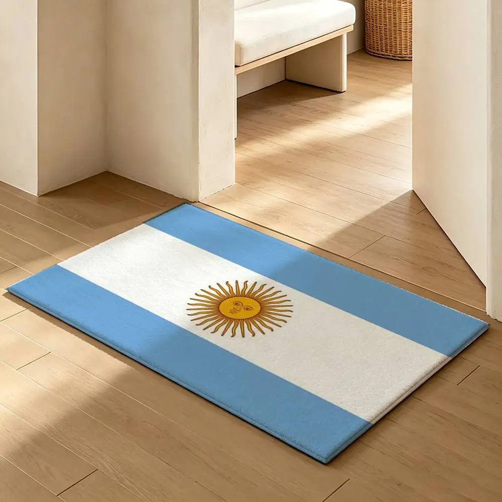 COOL A-Argentina Flag  Soft Absorbent Decorative Floor Mat for Bathroom Entryway Living Room