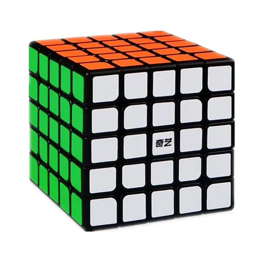 Qiy velocidade cubo mágico 3x3x3 4x4x4 5x5x5 quebra-cabeça preto adesivos cubo mágico educação aprendizagem cubo mágico brinquedos para crianças