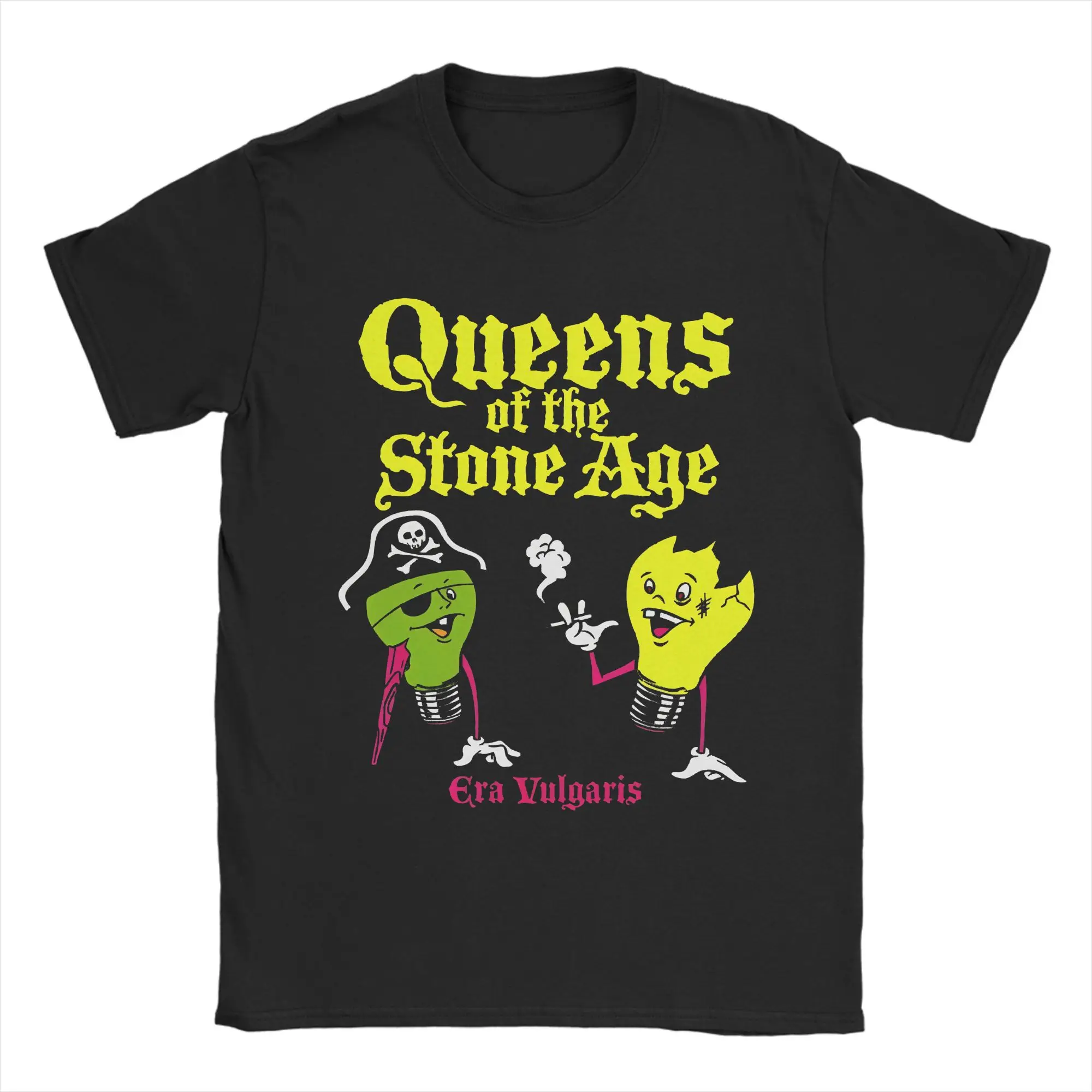 Queens Of The Stone Age Vintage 80s Rock Band T Shirts Men Women's Cotton Novelty T-Shirts Round Collar  Tees Clothes