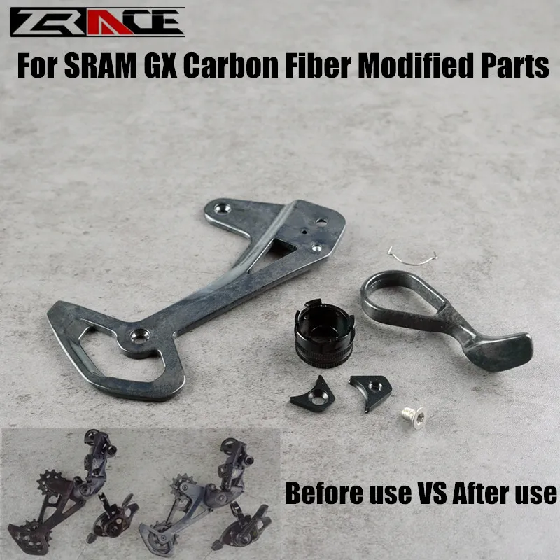 

ZRACE Rear Derailleur Cage and Adjustable Shifter Lever Modified Parts Carbon Fiber Compatible for SRAM GX EAGLE X01 XX1