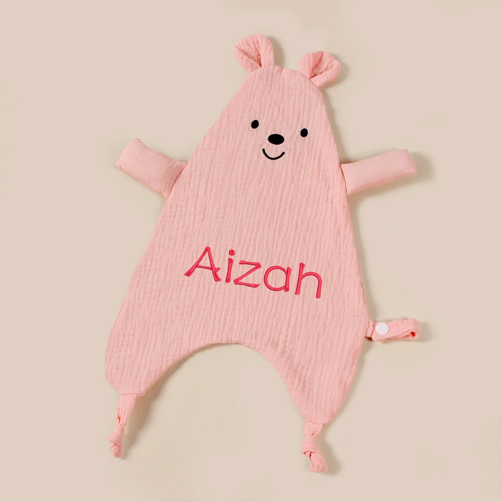 Name Personalized Bear Baby Cotton Comforter Blanket Newborn Sleeping Dolls Sleep Toy Soothe Appease Towel Bibs Saliva Towel