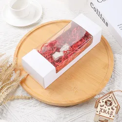 StoBag, white card window box, egg tart bread, biscuits, pastry packing box, gift toy socks universal box ๏ผ12/30pcs