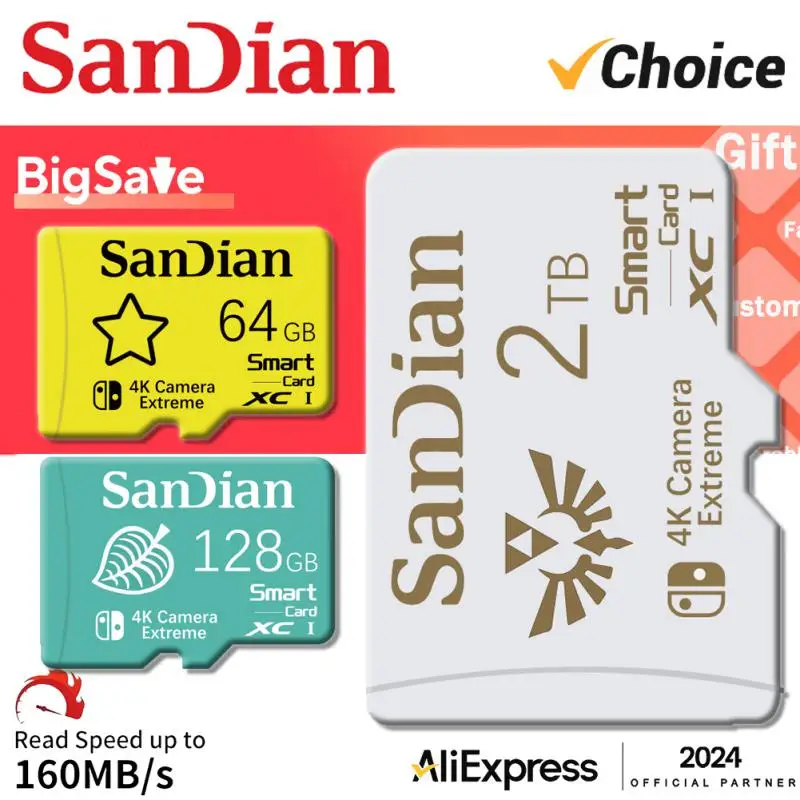 2TB Micro TF SD Card 1TB High Speed Memory Card 512GB 256GB Flash Class 10 SD Card 128GB TF Flash Card For Phone Drone