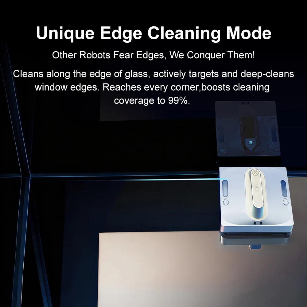 روبوت تنظيف النوافذ ABIR WD9، رذاذ الماء بأربعة اتجاهات، تقنية كشط عائمة، مستشعر ليزر، شفط مكنسة كهربائية 9000 باسكال، ذاكرة ذكية #4