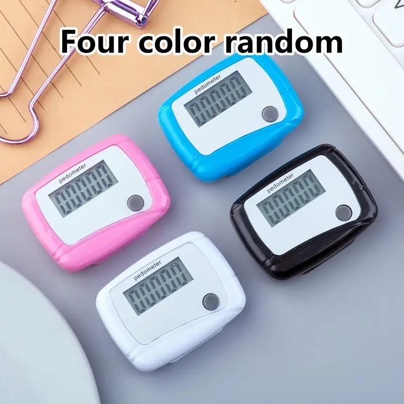 

Healthy Sports Pedometers LCD Pedometer Step Calorie Counter Walking Distance Sport Pedometer Pocket Digital Clip Random Color