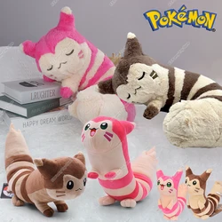 New Pokemon Furret Plush Toy Shiny Pink Brown Cute Furret Stuffed Doll U Shanpe Soft Neck Pillow High Quality Birthday Presents