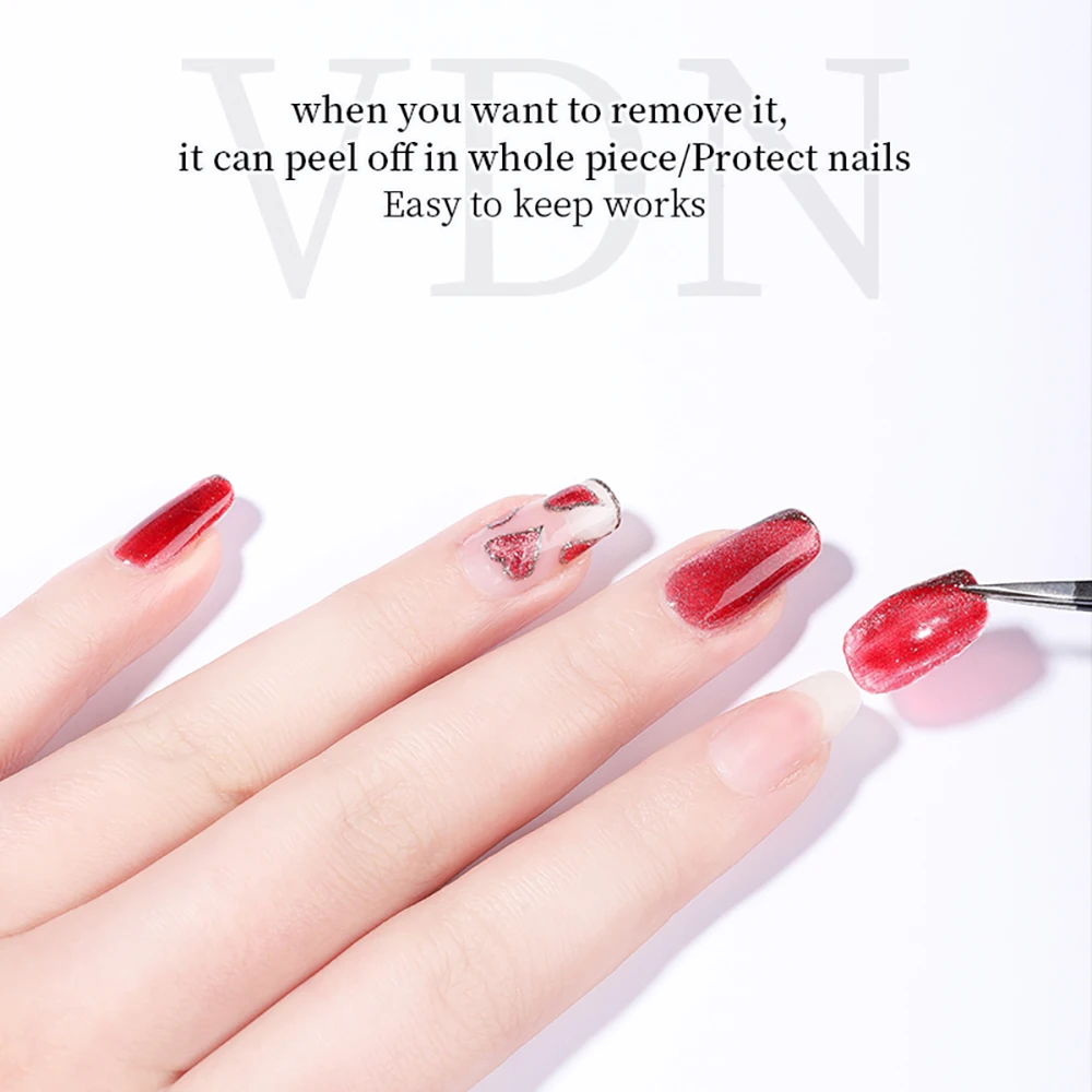 Vendeeni 15ml Easy Peel Off Base Coat เจลเล็บปกป้องเล็บเจลน้ําเคลือบเงาไม่จําเป็นต้อง Remover UV LED Soak Off เจล Lacquer