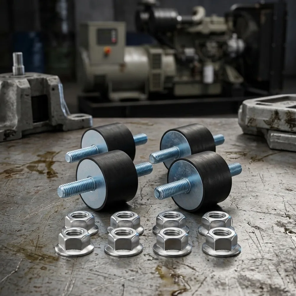 Engine Mount Shock Absorber for Air Compressors Water Pumps Diesel Engines Rubber and Galvanized Steel Vibration Damper Holder