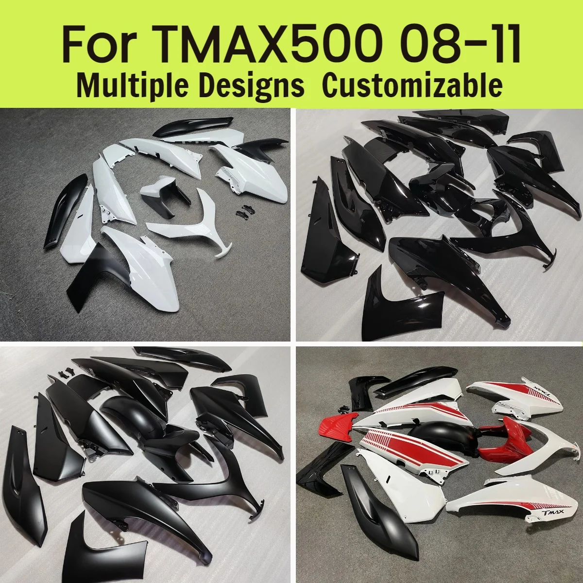 

Fit Fairings for Yamaha T-MAX500 2008-2011 Injection Motorcycle Body Parts Set Fairing Kit TMAX500 08-11