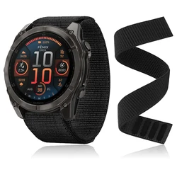 26 22mm 후크 루프 나일론 스트랩 Garmin Fenix ​​8 47mm 51mm E 7 7X 6 6X 5 5X/Epix Pro/Enduro/TACTIX/Forerunner 965 955 시계 밴드