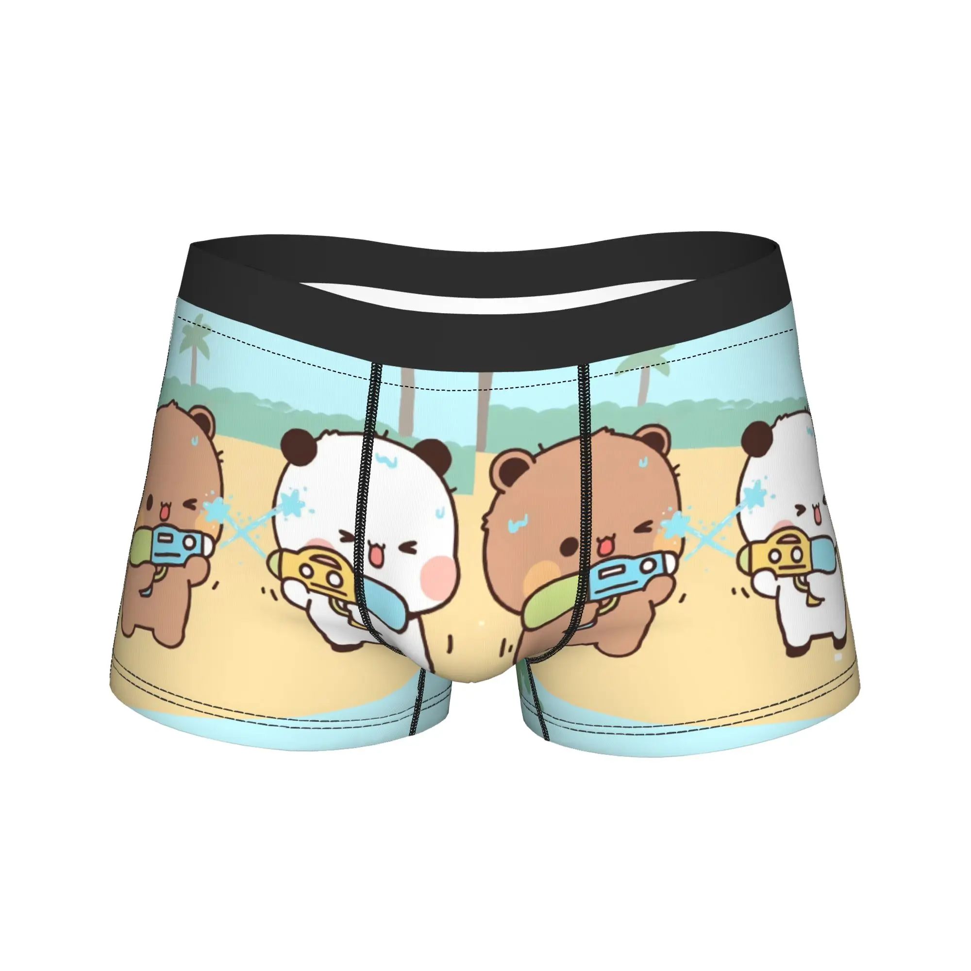 Bear Cartoon Cute Bubu Dudu Boxer Shorts 3D Pouch Underwear High Quality Custom Boxer Brief Sexy Soft Men's Underpants Big Size
